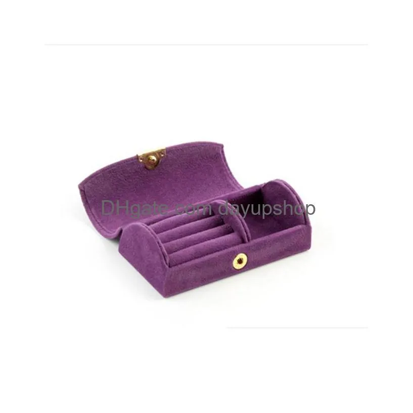 10x10X Suede Jewelry Box With Zipper Travel Organizer For Rings
